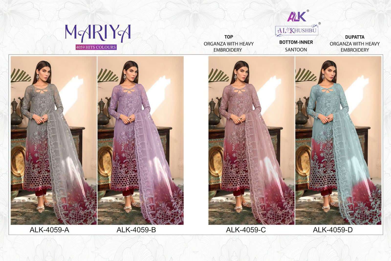 AL_KHUSHBU MARIYA DNO-4059-A-B-C-D HIT DESIGN 